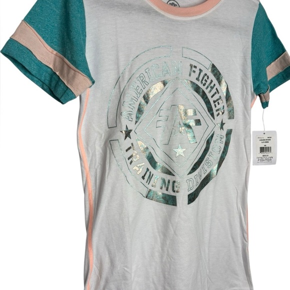 NWT American Fighter Howard Tee T-Shirt in Crystal White Blue Size XS - Picture 3 of 11